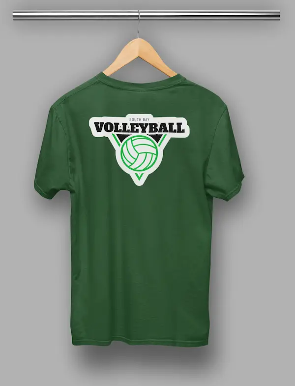Sports Custom Tees 6 » Pipil Print SPORTS-CUSTOM-TEES-FOR-VOLLEYBALL-GREEN-T-SHIRT-COLOR