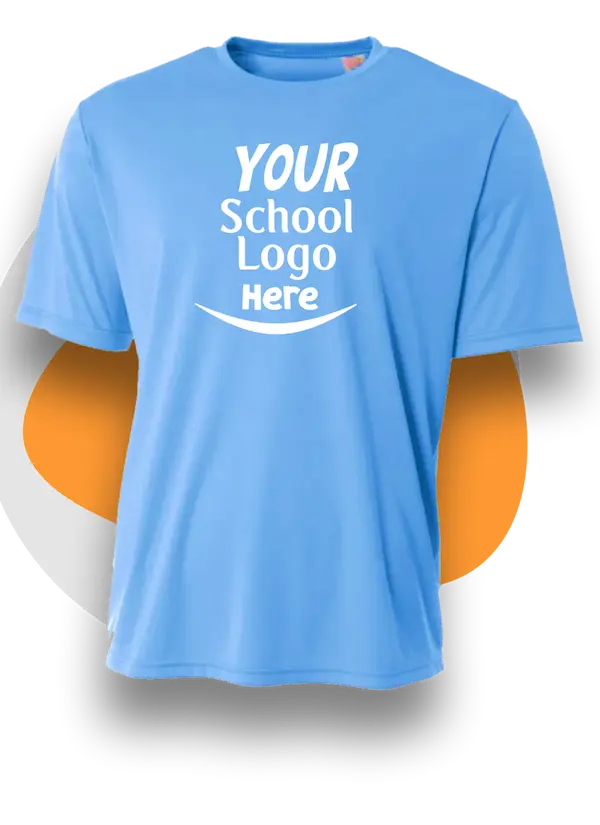 School Custom Tees 19 » Pipil Print SCHOOL-CUSTOM-TEES-PERFORMANCE-SHIRT-POLYESTER-SKY-BLUE-COLOR