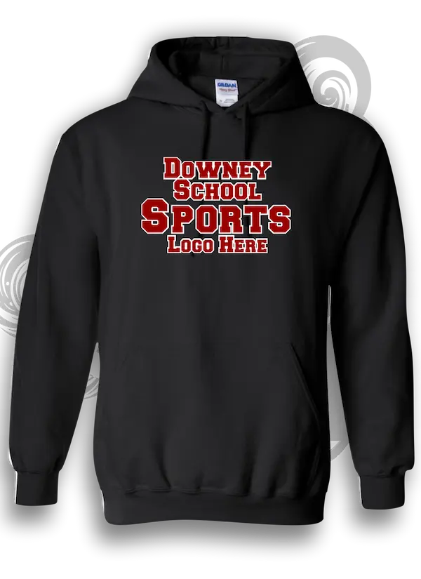 custom hoodies for downey high schools sports burgundy black navy blue screen printing &raquo; Pipil Print