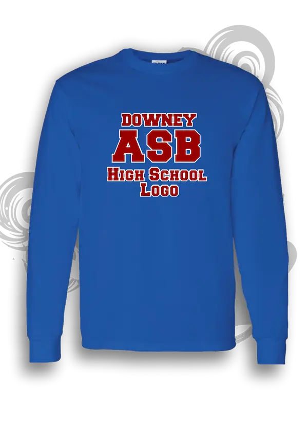 school club custom t shirt printing for downey high ASB warren or downey vikings burgundy black navy blue screen printing &raquo; Pipil Print