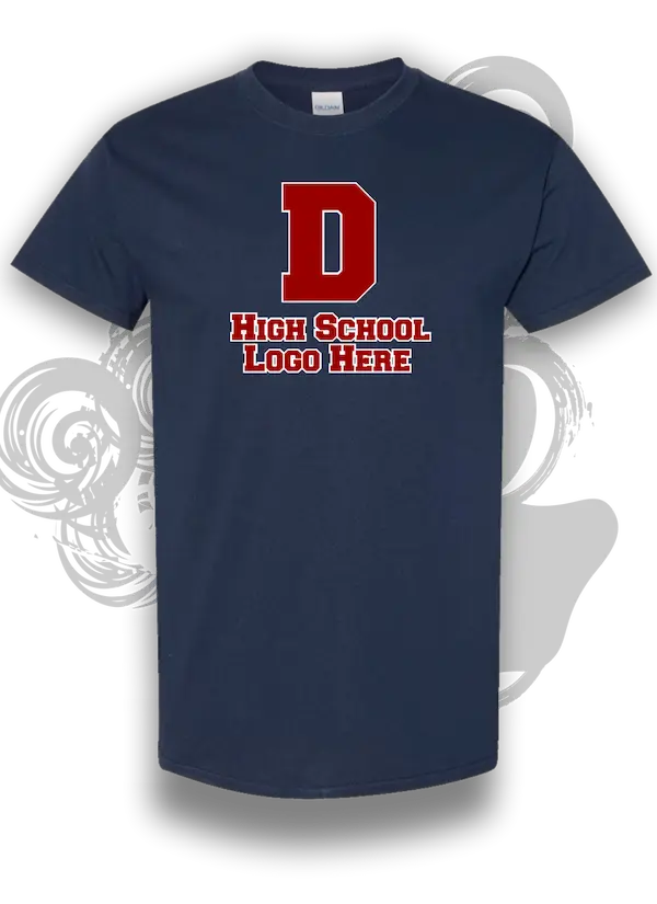 school spirit custom t shirt printing for downey high school vikings or bears burgundy black navy blue screen printing &raquo; Pipil Print