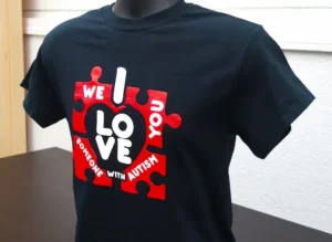 Screen Printing For Events In Gardena Black T Shirt