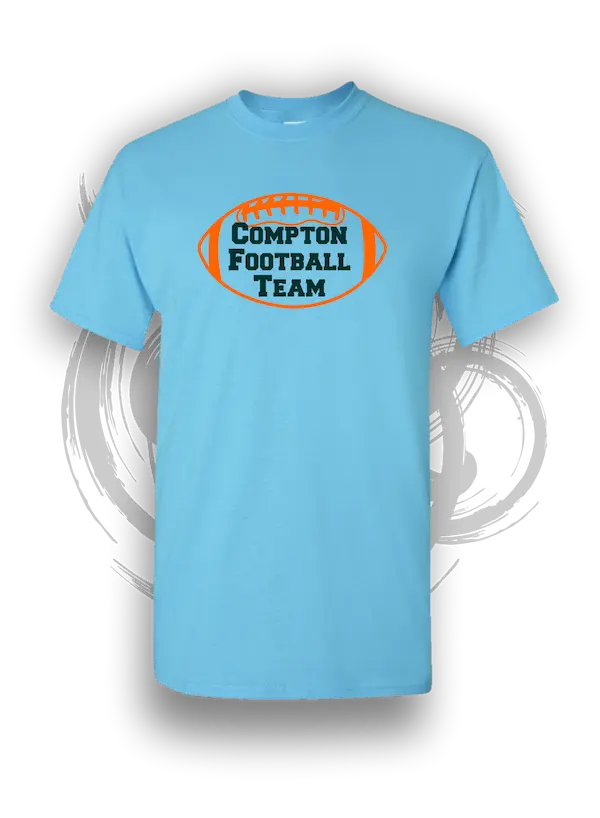 compton-ca 55 » Pipil Print Custom Sport T Shirt For Compton Football Team At Wilson Park Blue Shirt
