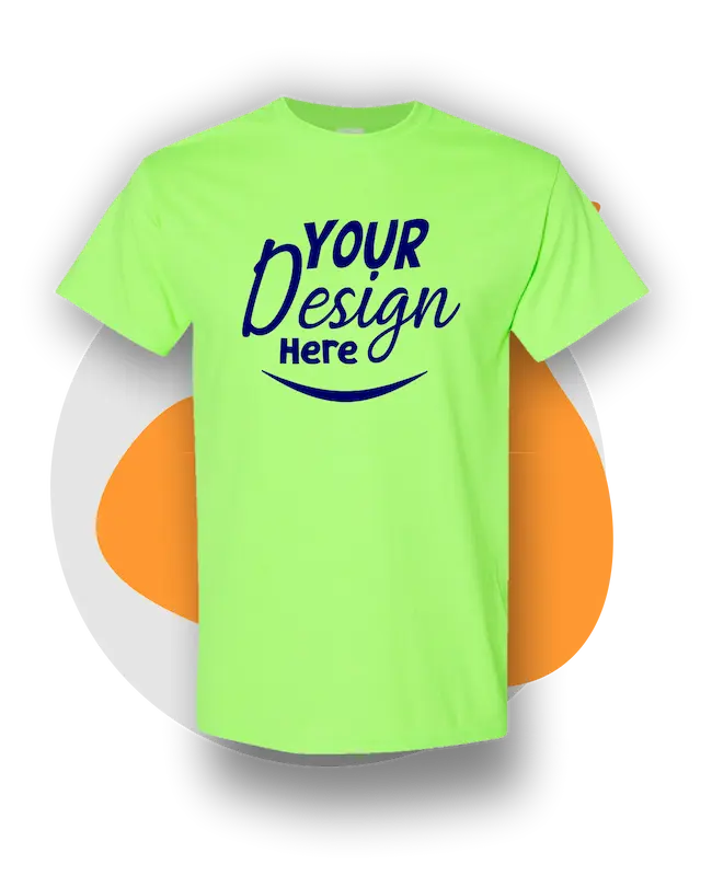 Gardena T Shirt Printing On A Short Sleeve Shirt Cotton Neon Green
