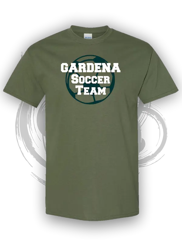 T Shirt Printing For Soccer Teams At Rowley Park And Mas Fukai Park Dark Green Color Shirt