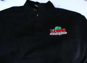 Embroidery for businesses in bellflower black polo &raquo; Pipil Print
