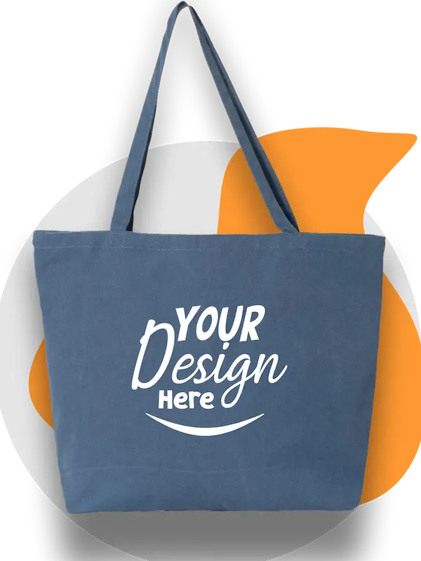 best custom tote bag in bellflower for businesses schools sports and events sky blue canva cotton &raquo; Pipil Print