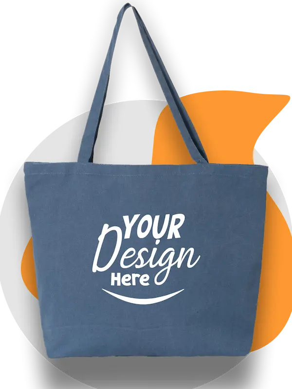 best custom tote bag in hawthorne for businesses schools sports and events sky grey canva cotton &raquo; Pipil Print