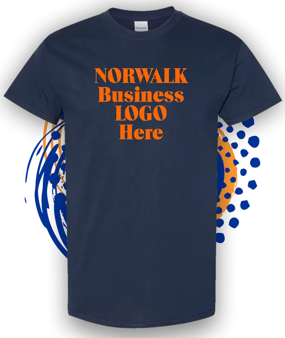 T-shirt Printing 56 » Pipil Print business custom t shirt for norwalk businesses at Norwalk Civic Center resturant at Norwalk Entertainment Center navy blue shirt » Pipil Print