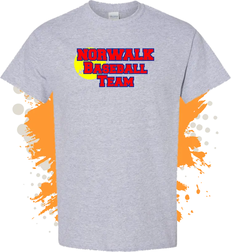 T-shirt Printing 55 » Pipil Print t shirt printing for norwalk baseballl teams at Zimmerman Park Norwalk Arts Sports Complex baseball logo design gray shirts » Pipil Print