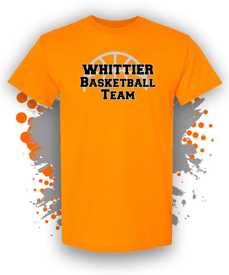 T-Shirt-Printing 53 » Pipil Print custom basketball t shirts for basketball team at whittier parks Parnell Park and Uptown Whittier orange t shirt » Pipil Print