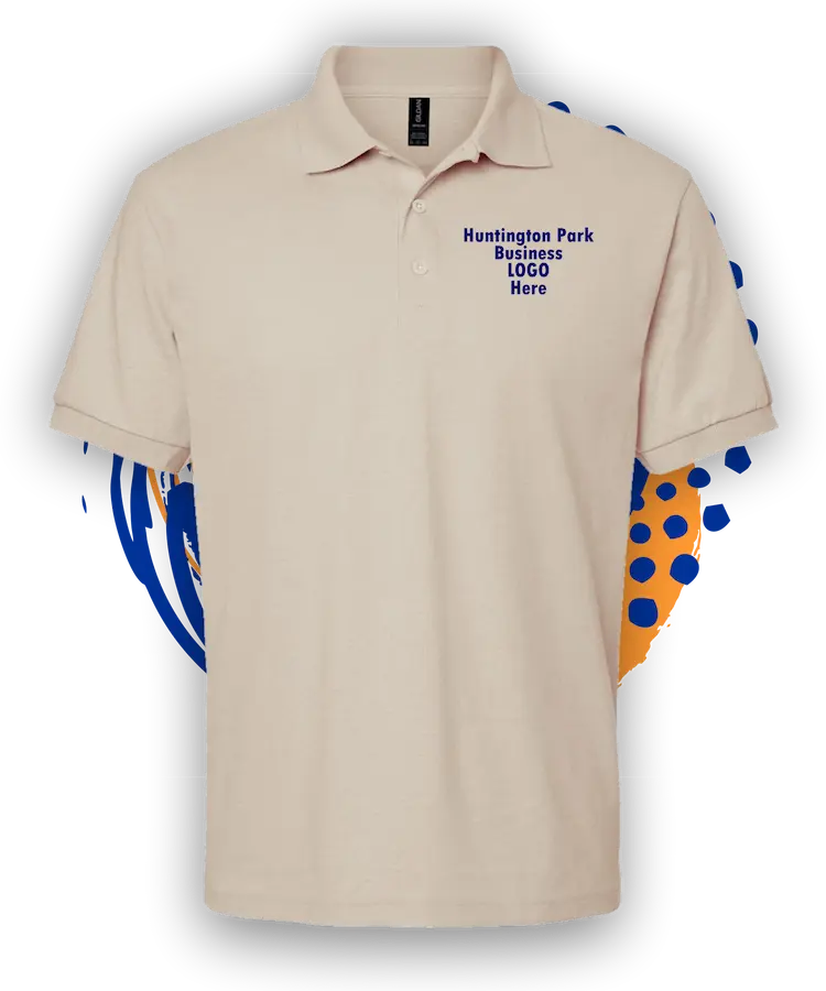 Huntington Park Embroidery Polos For Restaurant Las Cazuelas Glorias Restaurant And La Libertad Clinic Cream Polo