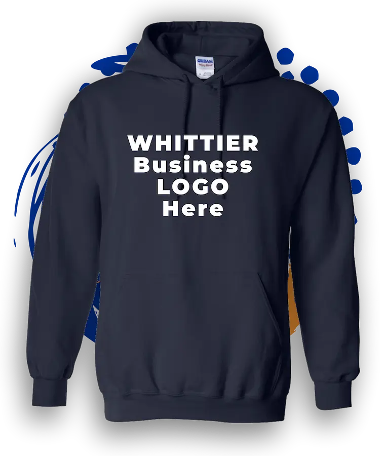 T-Shirt-Printing 46 » Pipil Print whittier custom hoodies for business at Whittier Village Festival navy blue hoodie heavy weight » Pipil Print