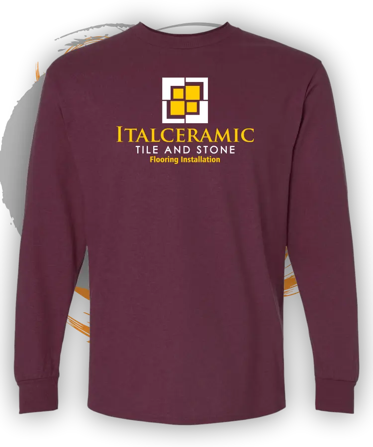Screen Printed Long Sleeve T Shirts For Compton Flooring Installers Near Leuders Park