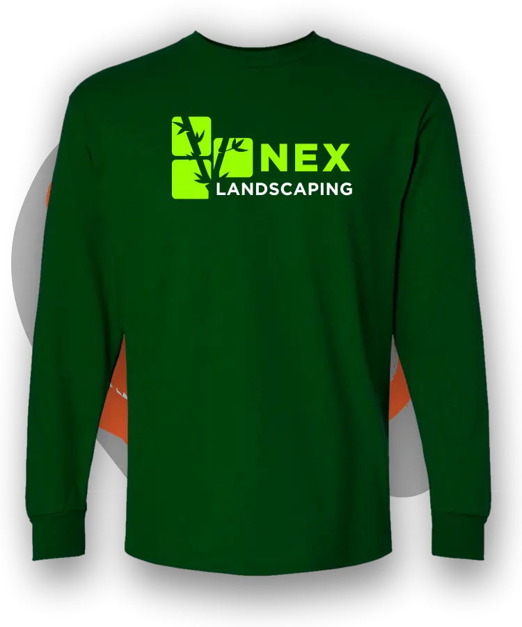 Screen Printed Long Sleeve T Shirts For Paramount Landscaping Crews Along Alondra Blvd